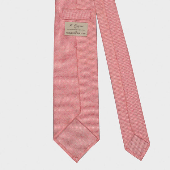F.Marino Wool Tie 3 Folds Pink-Wools Boutique Uomo