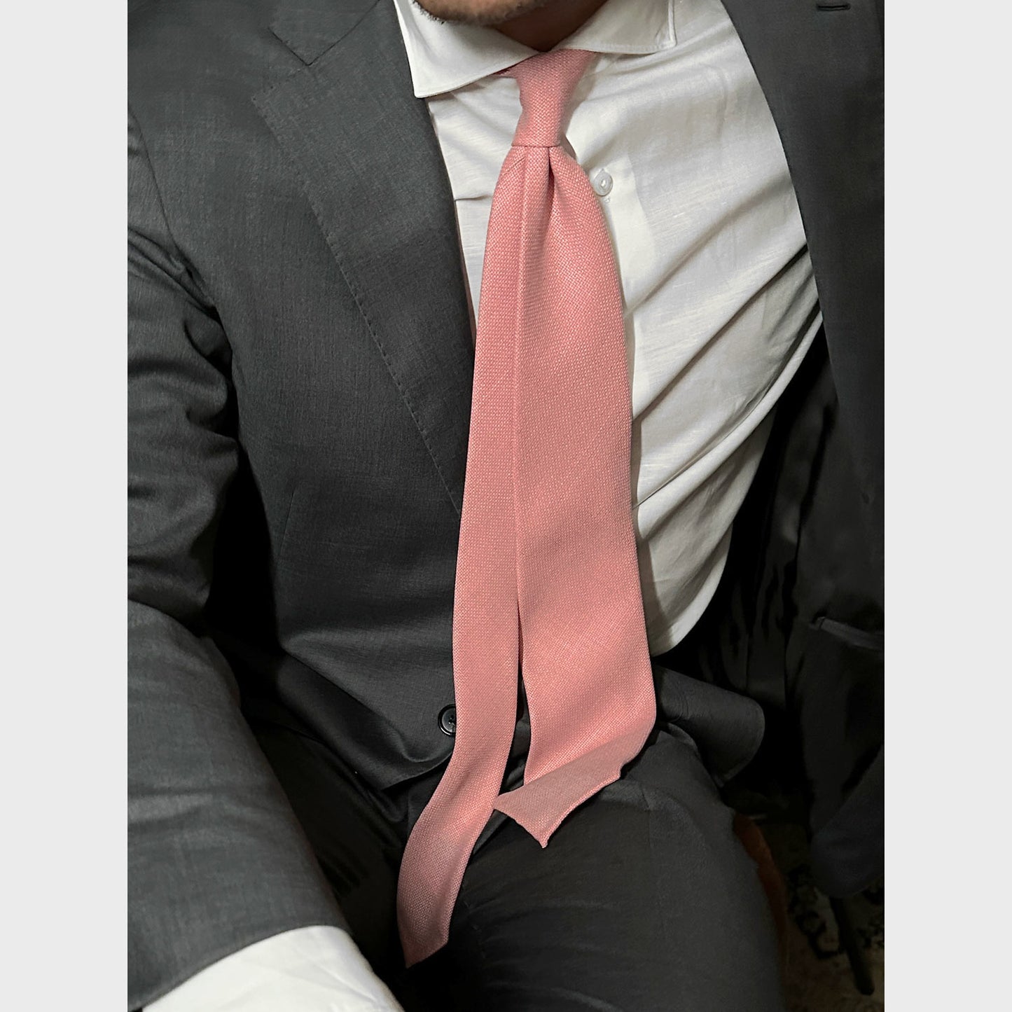 Load image into Gallery viewer, F.Marino Wool Tie 3 Folds Pink-Wools Boutique Uomo

