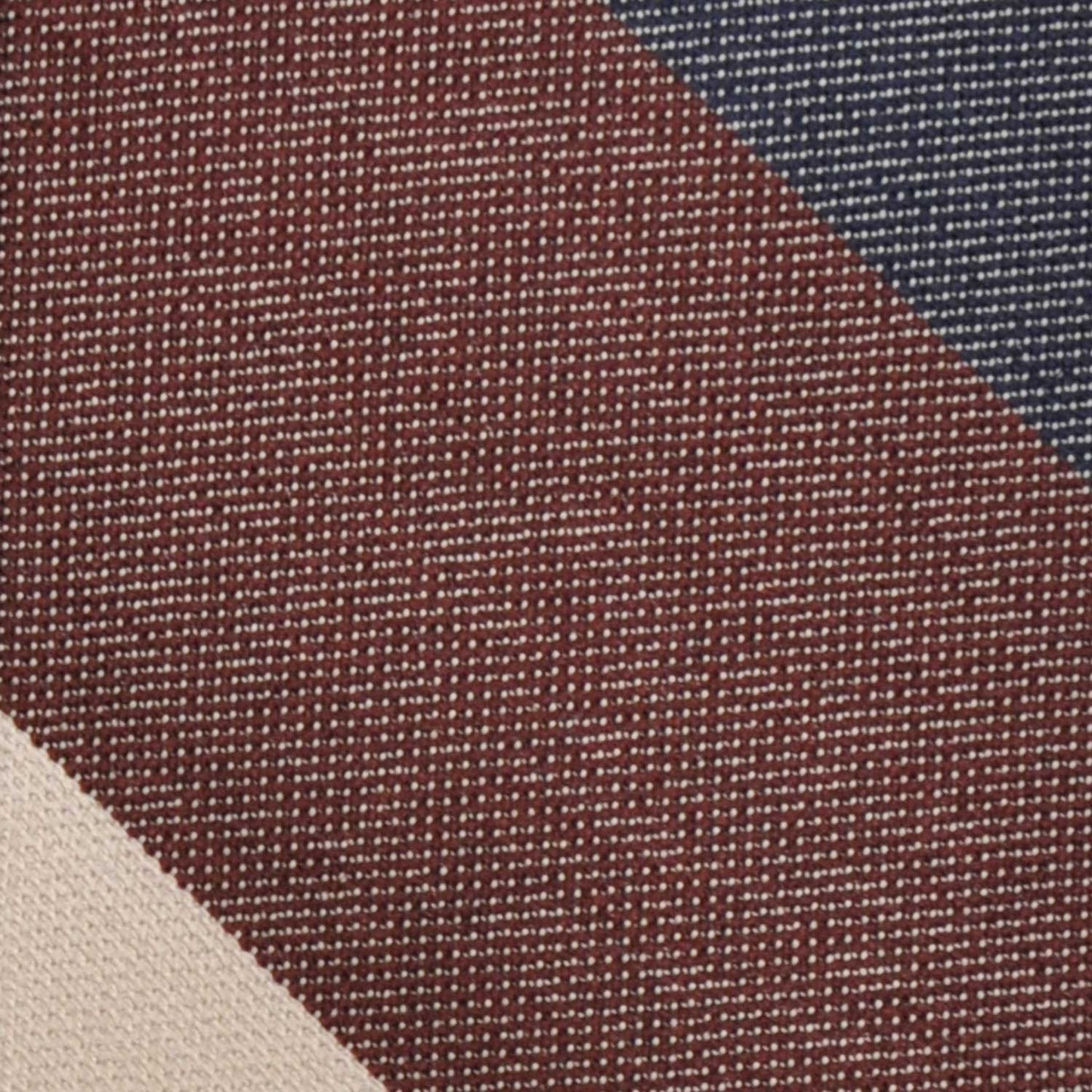 F.Marino Panama Silk Tie 3 Folds Regimental Maxi Stripes Brick-Wools Boutique Uomo