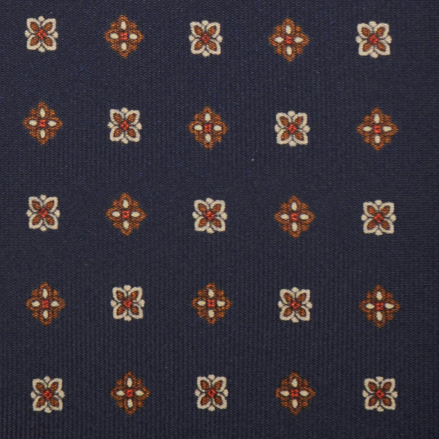 F.Marino Madder Silk Tie 3 Folds Micro Diamonds Blue-Wools Boutique Uomo