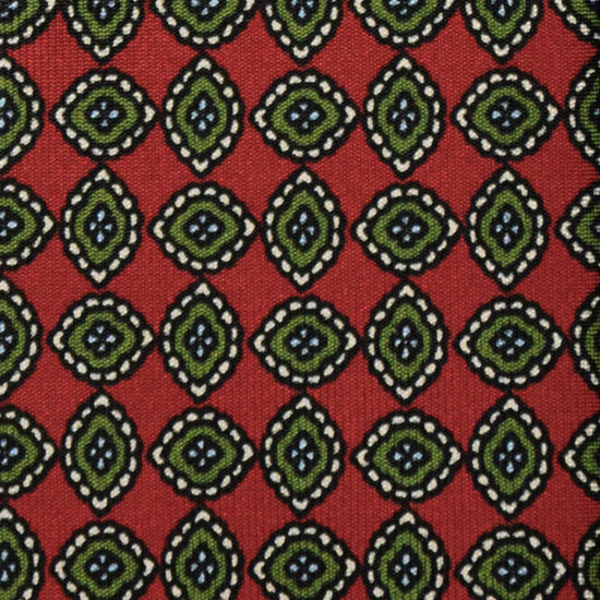 F.Marino Silk Tie 3 Folds Diamonds Scarlet Red-Wools Boutique Uomo