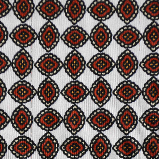 F.Marino Silk Tie 3 Folds Diamonds White-Wools Boutique Uomo