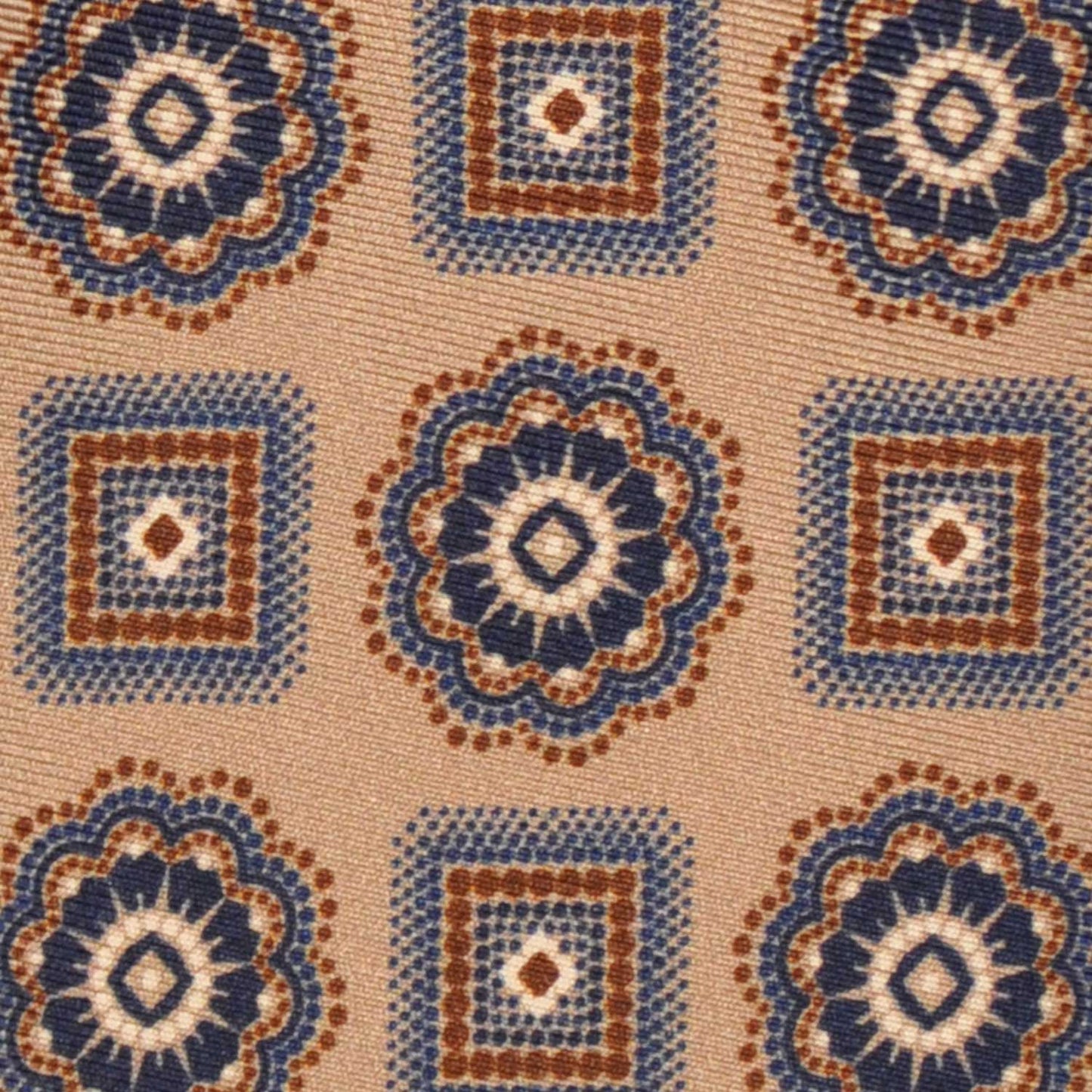 F.Marino Silk Tie 3 Folds Medallions Cookie-Wools Boutique Uomo