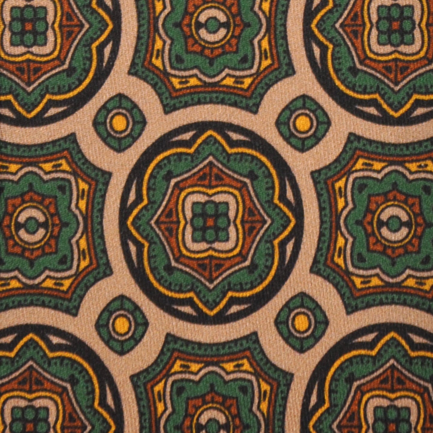 F.Marino Silk Tie 3 Folds Mandala Sand Beige-Wools Boutique Uomo