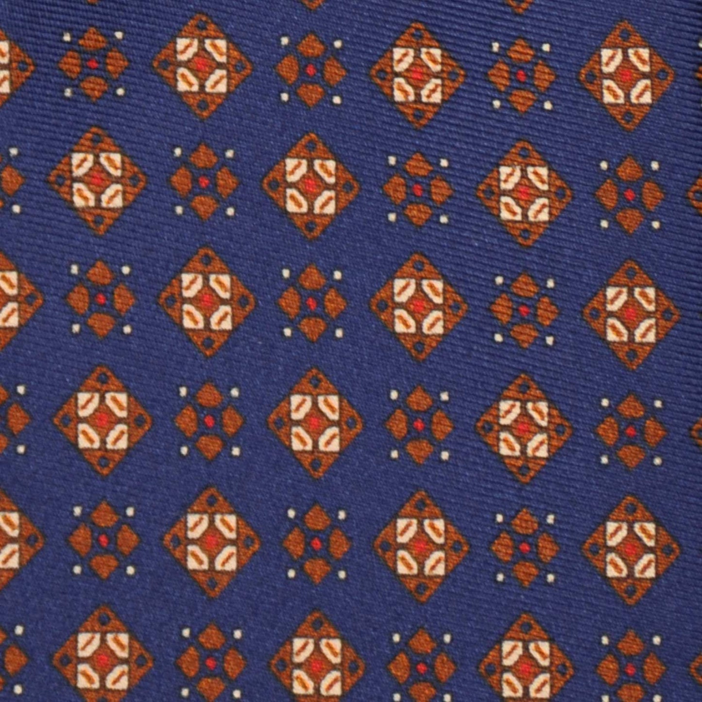 F.Marino Silk Tie 3 Folds Diamonds Royal-Wools Boutique Uomo