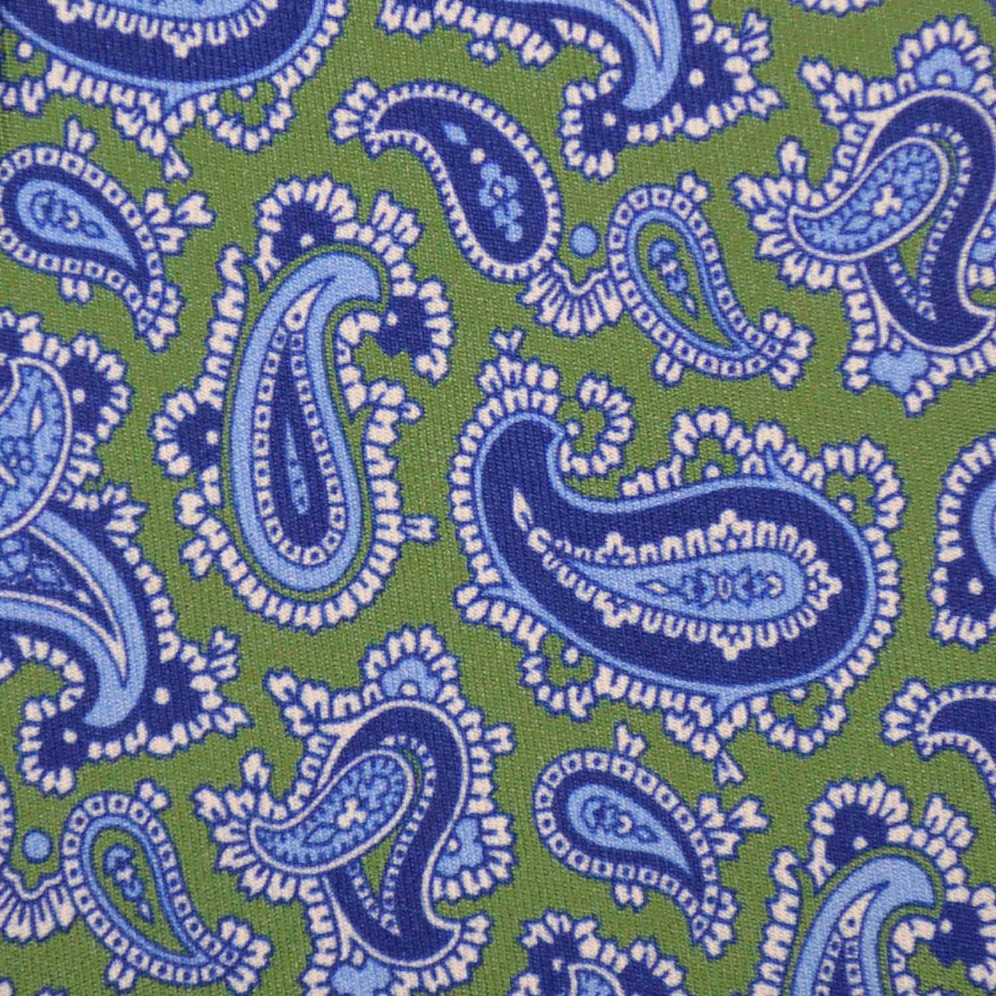 F.Marino Paisley Print Silk Tie 3 Folds Lime-Wools Boutique Uomo