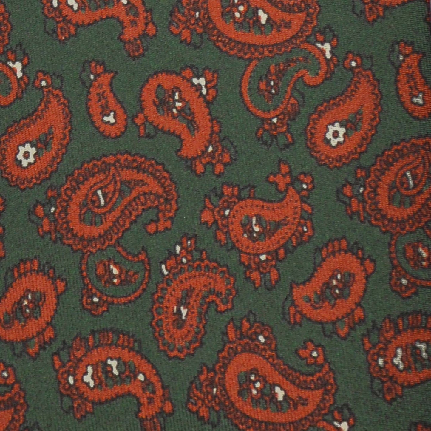 Load image into Gallery viewer, F.Marino Silk Tie 3 Folds Paisley Loden Green-Wools Boutique Uomo
