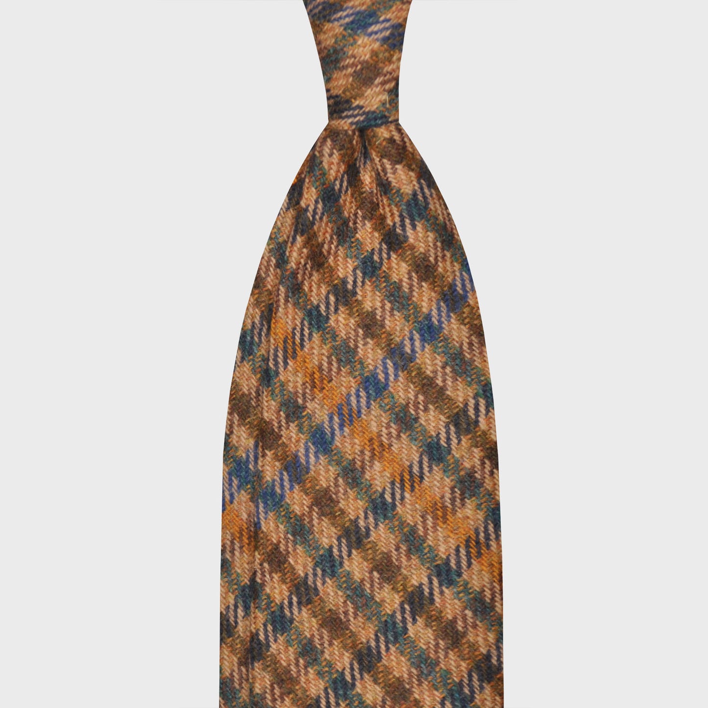 F.Marino Checks Tweed Tie 3 Folds Countryside-Wools Boutique Uomo
