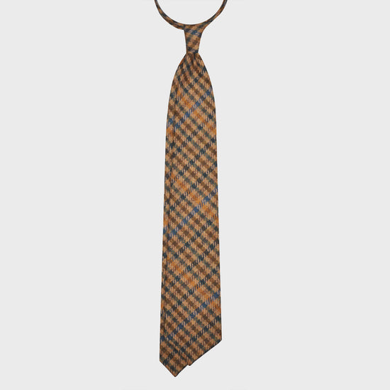 F.Marino Checks Tweed Tie 3 Folds Countryside-Wools Boutique Uomo