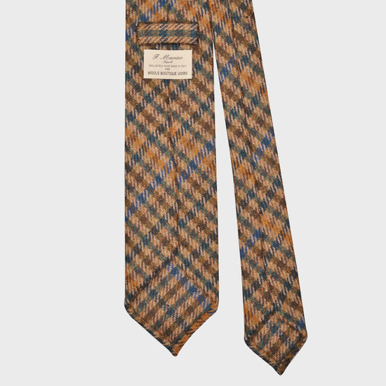 F.Marino Checks Tweed Tie 3 Folds Countryside-Wools Boutique Uomo