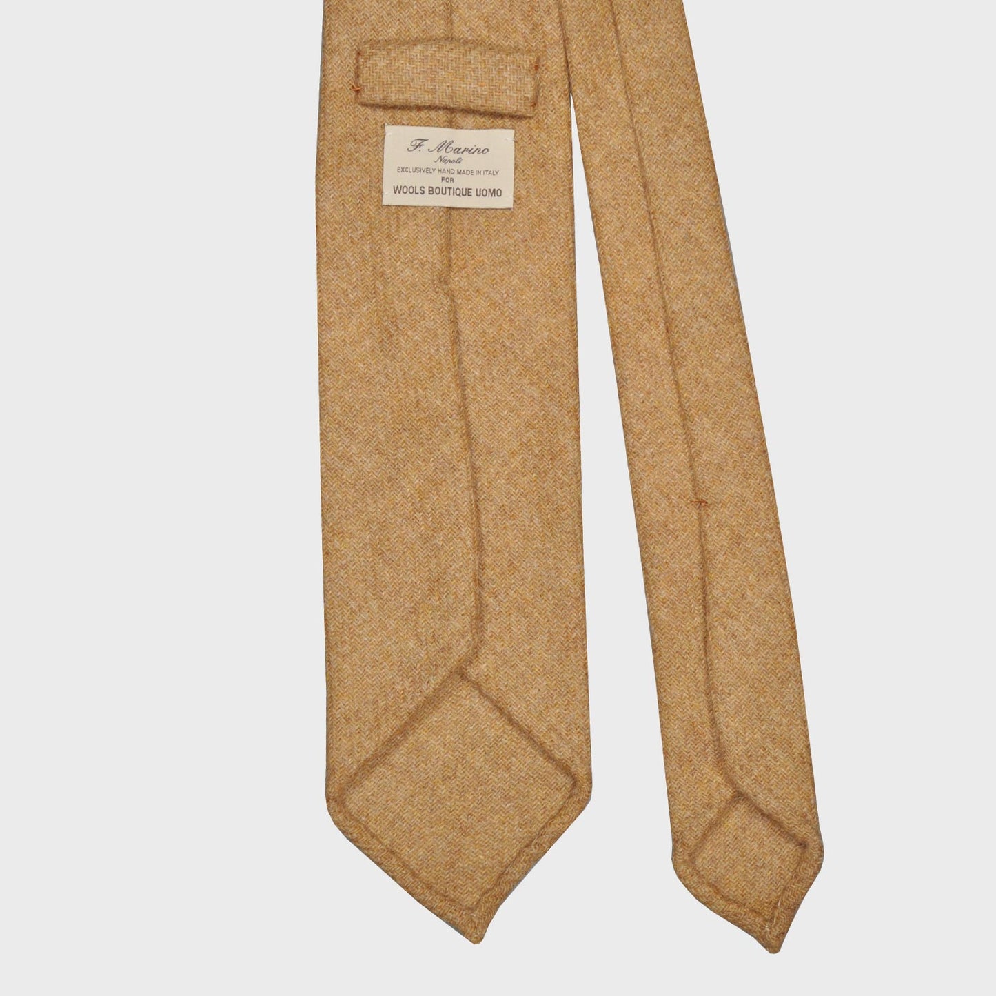F.Marino Tweed Tie 3 Folds Camel-Wools Boutique Uomo