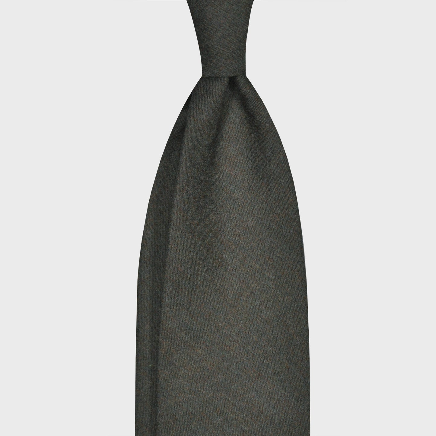 F.Marino Flannel Wool Tie 3 Folds Mud-Wools Boutique Uomo