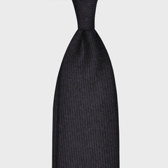 F.Marino Tweed Krawatte 3 Falten Dunkelblau