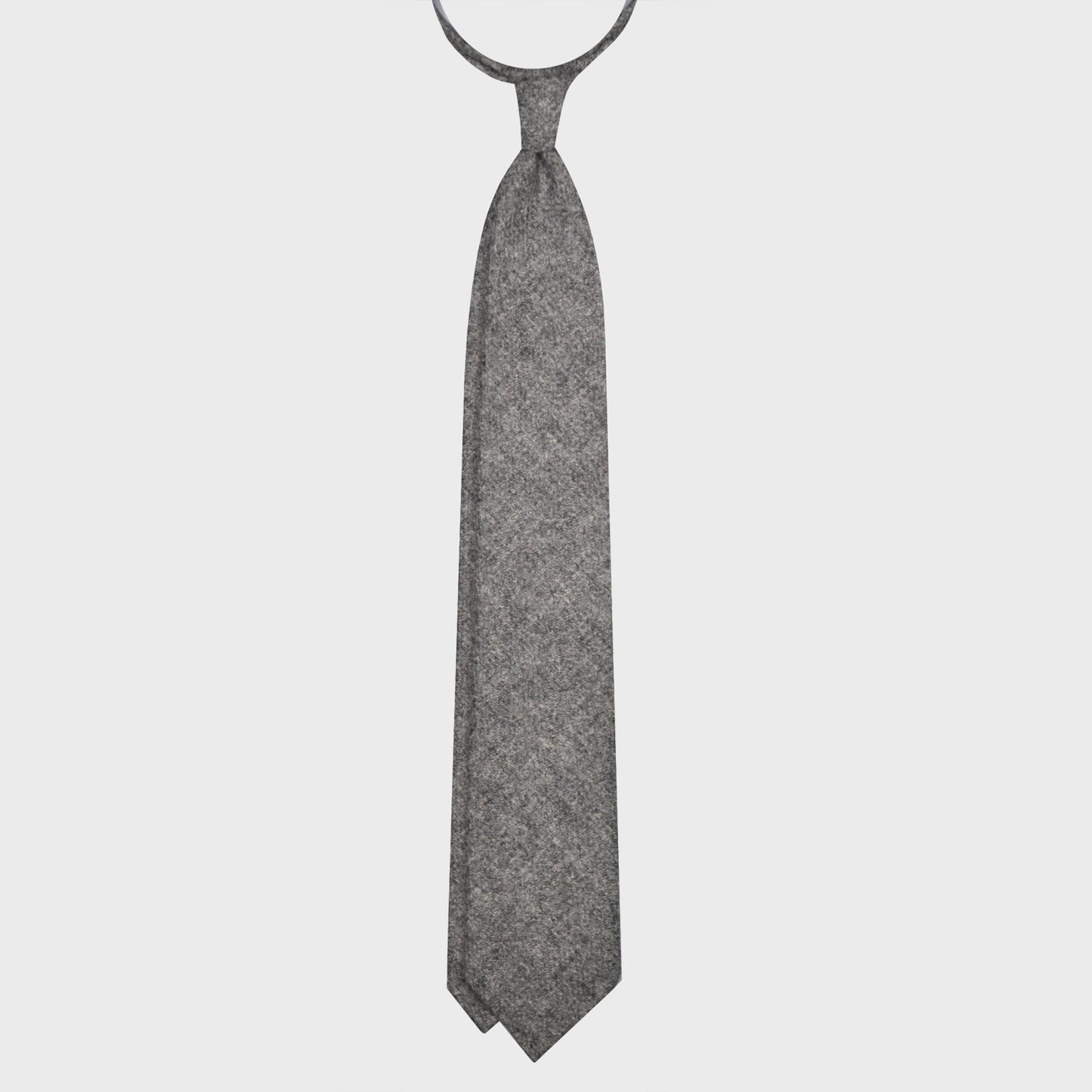 F.Marino Tweed Tie 3 Folds Cloud Grey-Wools Boutique Uomo
