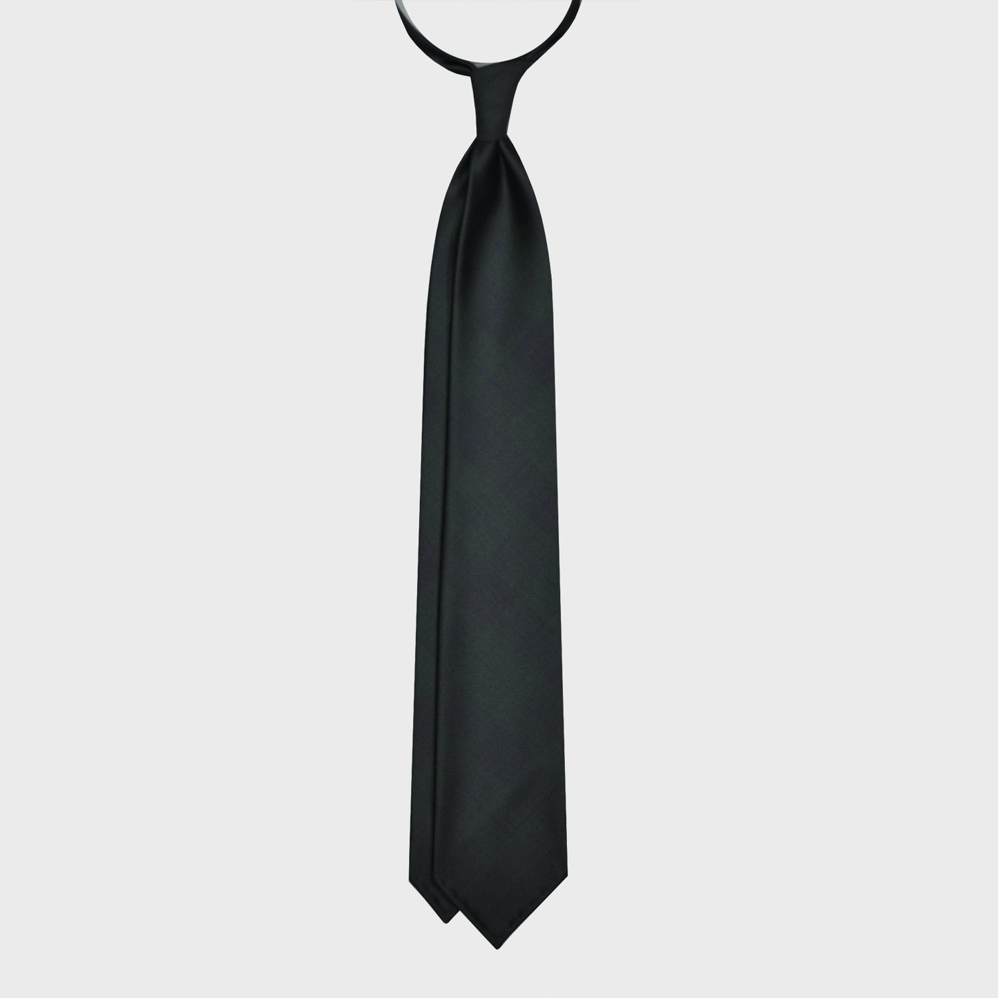 F.Marino Tartan Wool Tie Drapes 3 Folds Green-Wools Boutique Uomo