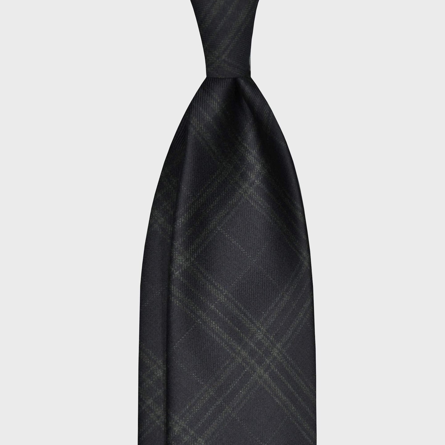 F.Marino Handmade Wool Tie 3 Folds Prince of Wales Lime-Wools Boutique Uomo