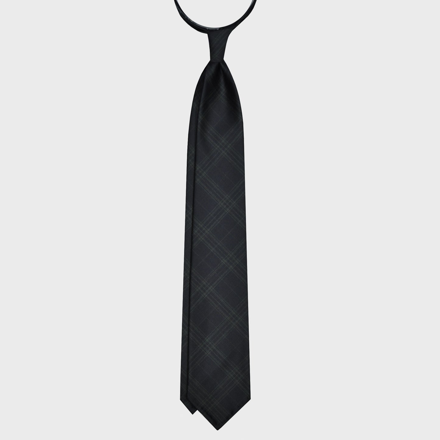 F.Marino Handmade Wool Tie 3 Folds Prince of Wales Lime-Wools Boutique Uomo