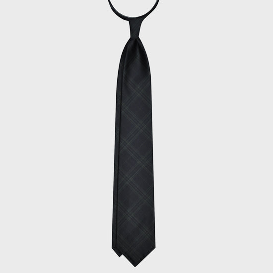 F.Marino Handmade Wool Tie 3 Folds Prince of Wales Lime-Wools Boutique Uomo
