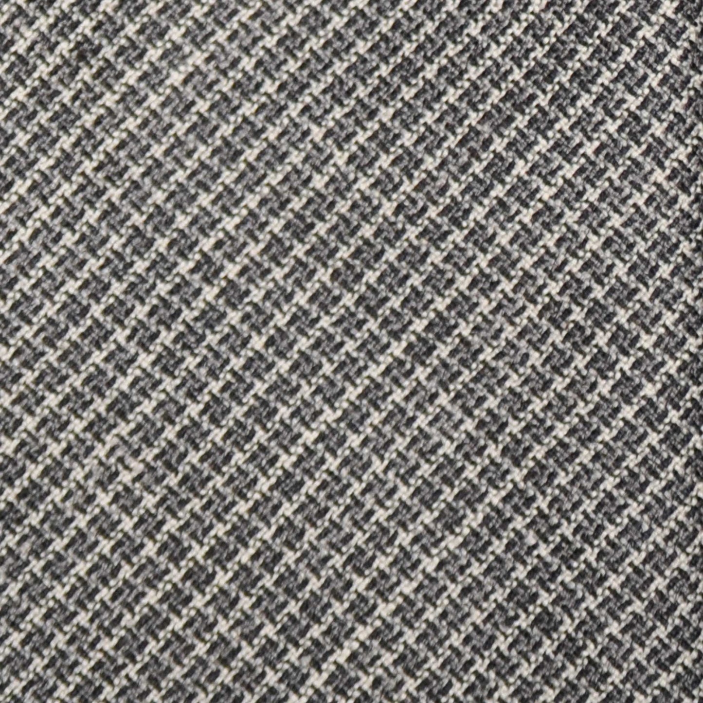 F.Marino Wool Tie 3 Folds Micro Textured Squares Stone Grey-Wools Boutique Uomo