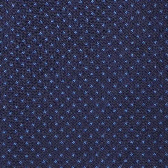 F.Marino Wool Tie 3 Folds Micro Pois Blue-Wools Boutique Uomo
