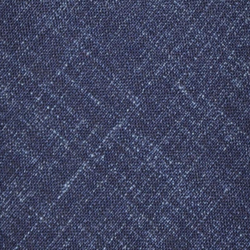 F.Marino Handmade Flamed Wool Tie 3 Folds Indigo Blue-Wools Boutique Uomo