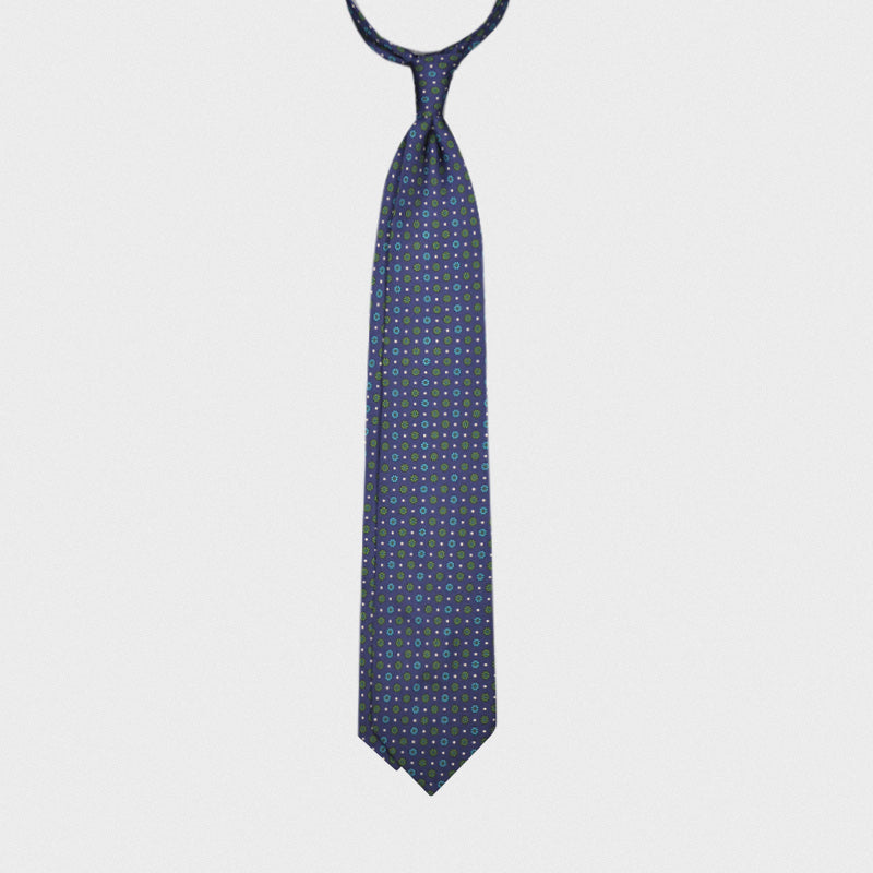 F.Marino Handmade 7-Folds Silk Tie Daisy Yale-Wools Boutique Uomo