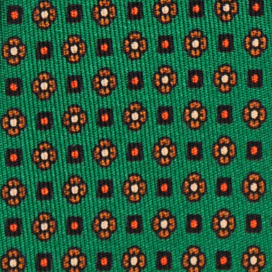 F.Marino Handmade Silk Tie 3-Fold Green Grass-Wools Boutique Uomo