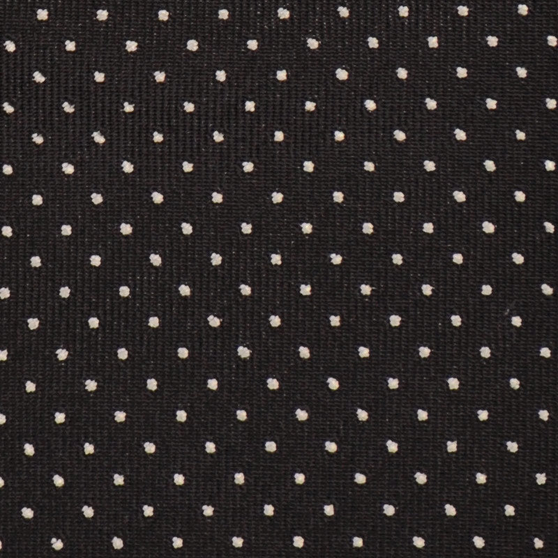 F.Marino Handmade Silk Tie 3-Fold Micro Pois Black-Wools Boutique Uomo