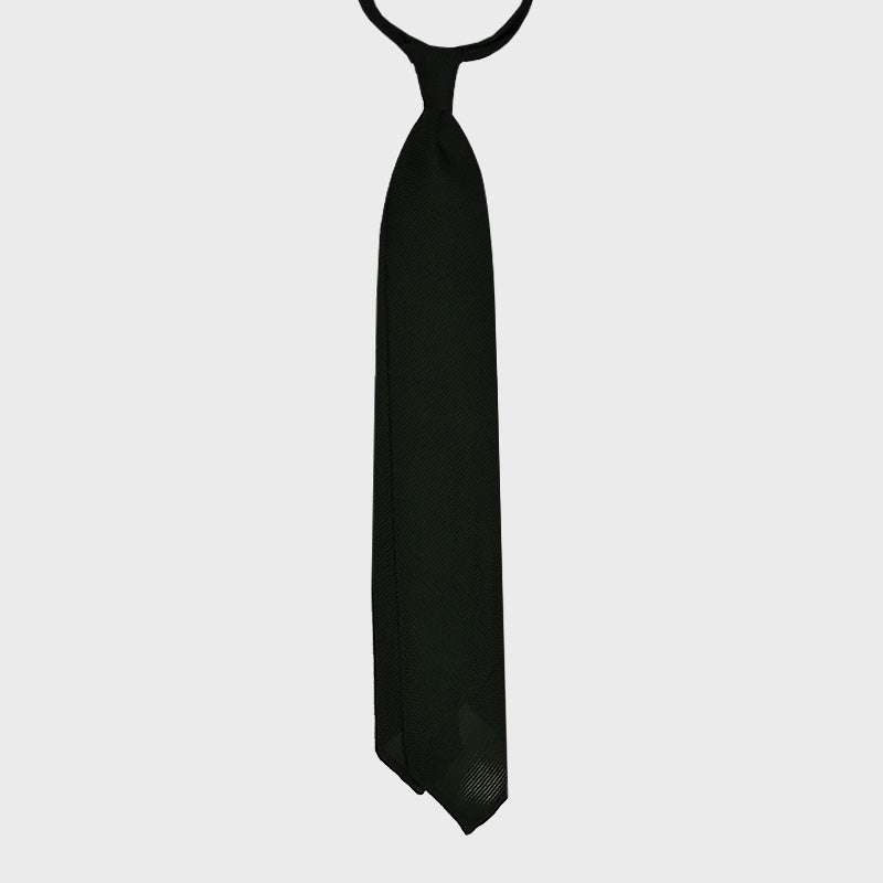 F.Marino Handmade Grenadine Silk Tie 3-Fold Green-Wools Boutique Uomo