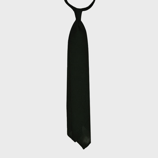 F.Marino Handmade Grenadine Silk Tie 3-Fold Green-Wools Boutique Uomo