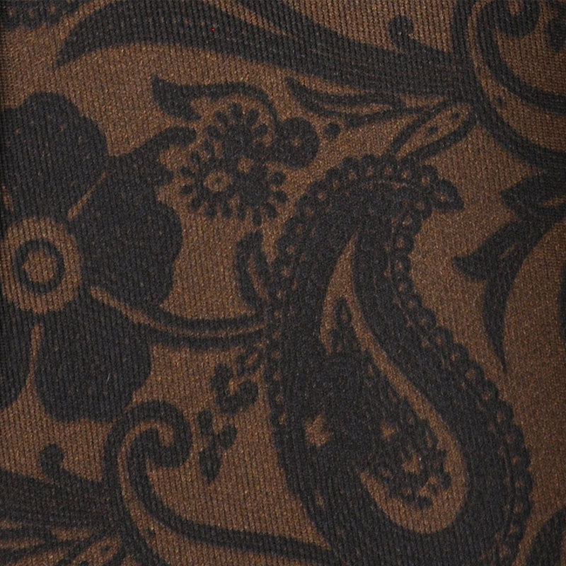 F.Marino Handmade Silk Tie 3-Fold Liberty Garden | Brown-Wools Boutique Uomo