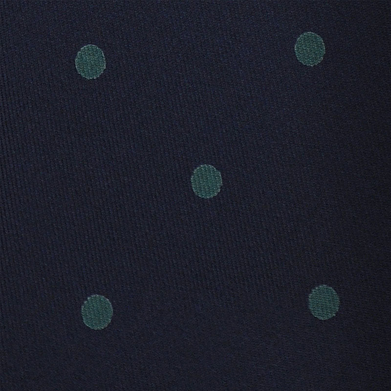 F.Marino Handmade Silk Tie 3 Folds Pois Teal Green-Wools Boutique Uomo