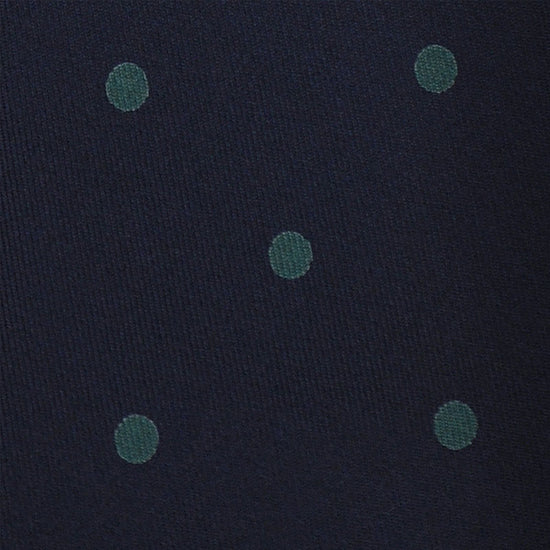 F.Marino Handmade Silk Tie 3 Folds Pois Teal Green-Wools Boutique Uomo