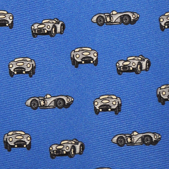 F.Marino Handmade Tie 3-Fold Jacquard Silk Vintage Car-Wools Boutique Uomo