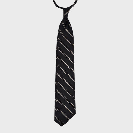 F.Marino Handmade Tie 3-Fold Regimental Jacquard Silk | Railways-Wools Boutique Uomo