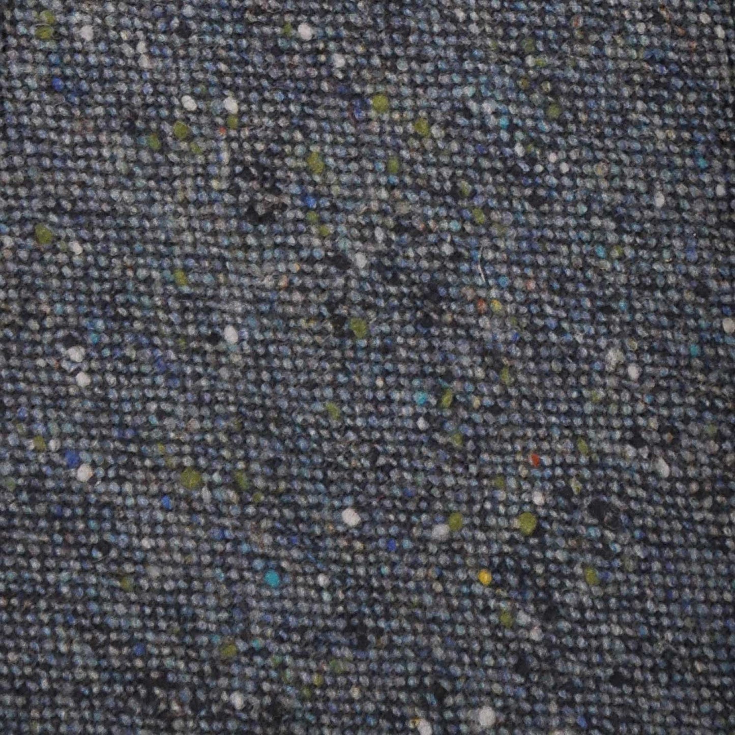 F.Marino Handmade Wool Tie 3 Fold Donegal Tweed Denim Blue-Wools Boutique Uomo