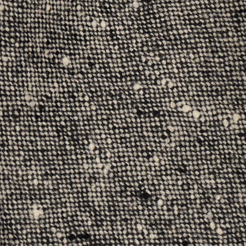 F.Marino Handmade Wool Tie 3-Fold Donegal Tweed Black White-Wools Boutique Uomo