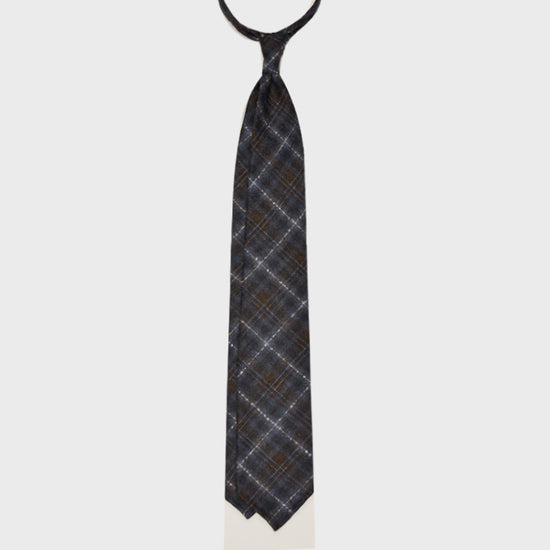 Load image into Gallery viewer, F.Marino Handmade Tie 3-Fold Holland&amp;amp;Sherry Wool Prince of Wales-Wools Boutique Uomo
