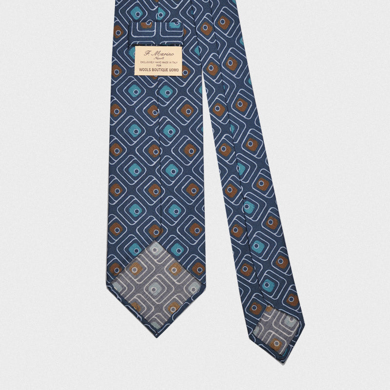 F.Marino Handmade Wool Tie 3-Fold Keyboard-Wools Boutique Uomo