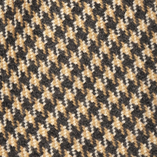 F.Marino Wool Tie 3 Folds Pied de Poule Brown Ivory-Wools Boutique Uomo