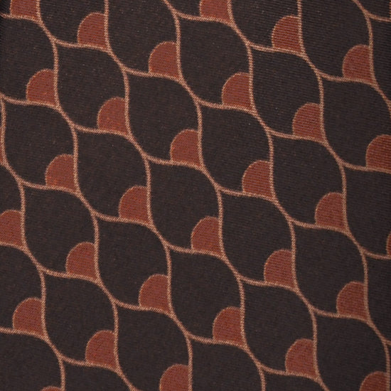 Load image into Gallery viewer, F.Marino Handmade Satin Silk Tie 3 Folds Beehive Rust-Wools Boutique Uomo
