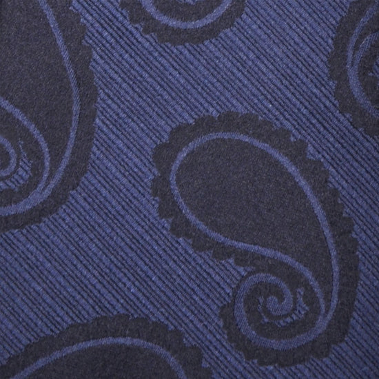 Load image into Gallery viewer, F.Marino Silk Tie 3 Folds Paisley Blue-Wools Boutique Uomo
