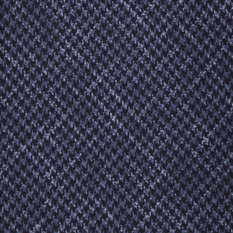 F.Marino Handmade Flamed Wool Tie 3 Folds Pied de Poule Blue-Wools Boutique Uomo