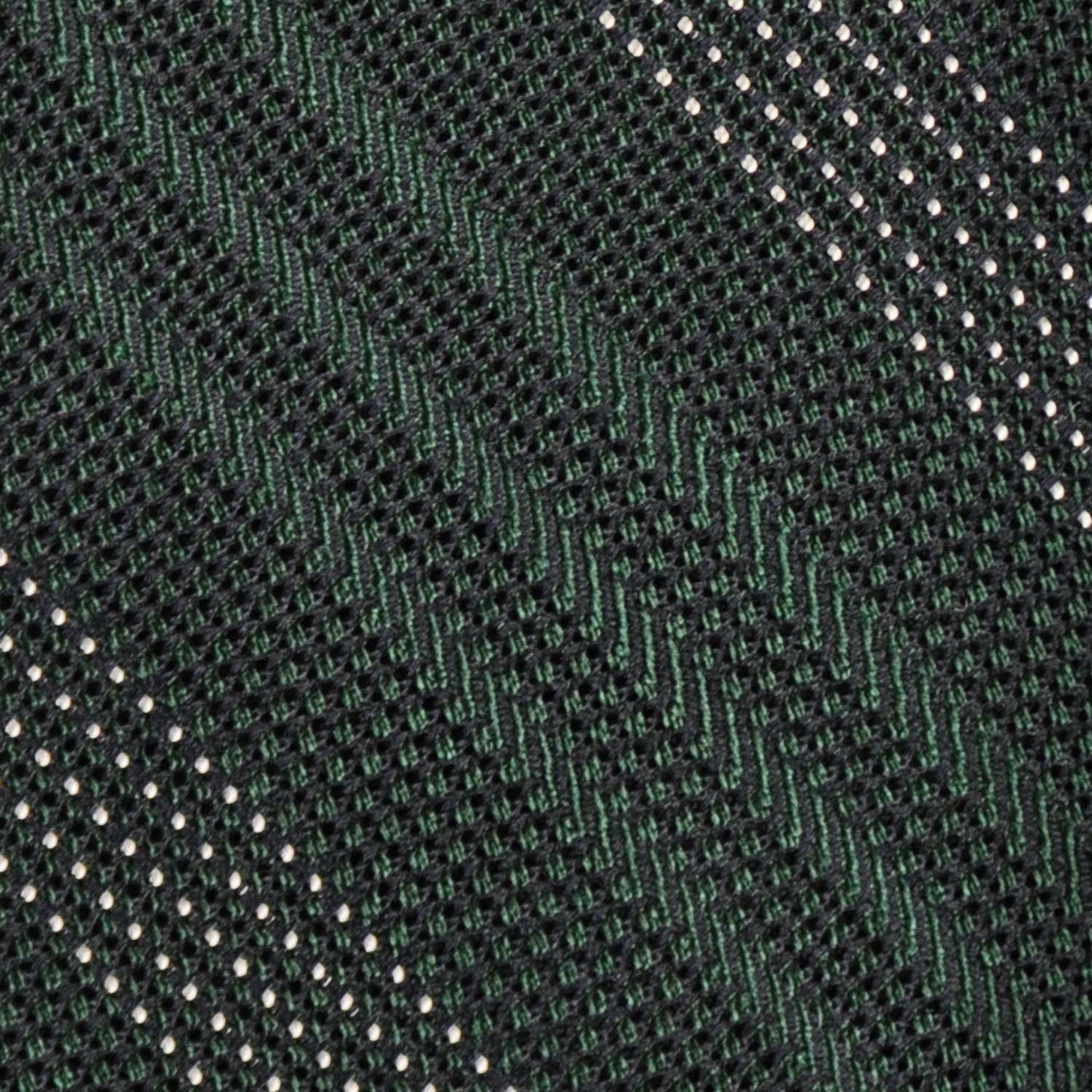 F.Marino Regimental Tie Grenadine Silk 3 Folds Micro Pois Green-Wools Boutique Uomo