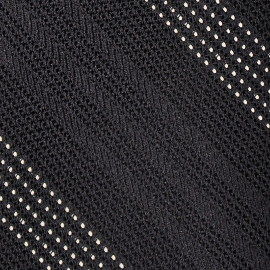 F.Marino Regimental Tie Grenadine Silk 3 Folds Micro Pois-Wools Boutique Uomo