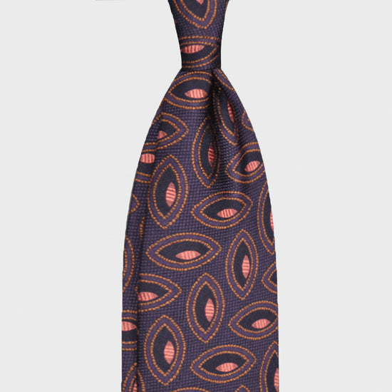 Load image into Gallery viewer, F.Marino Silk Tie 3 Folds Pink Eyes-Wools Boutique Uomo
