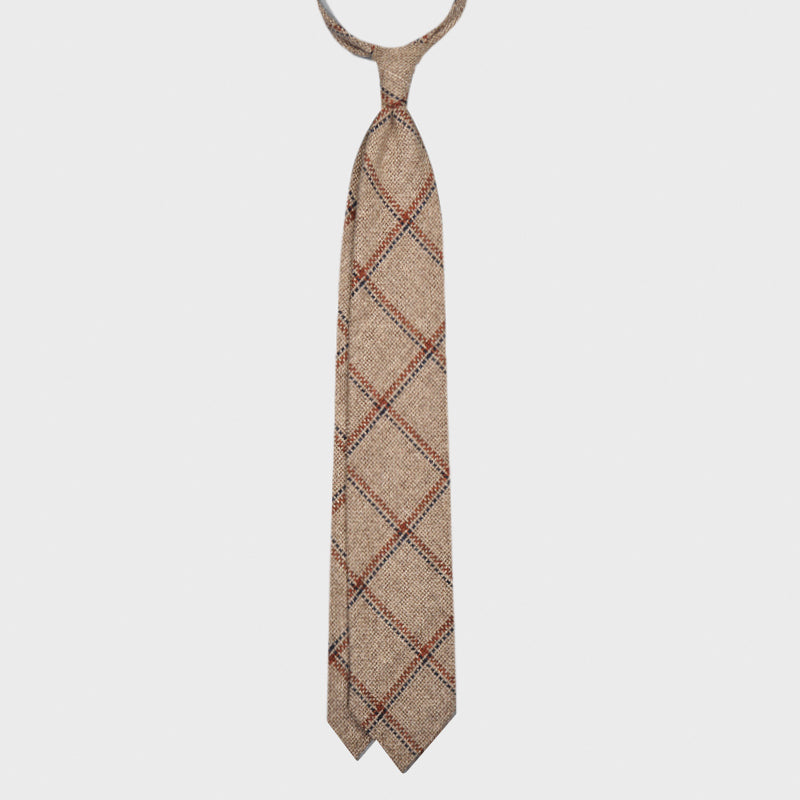 F.Marino Handmade Wool Tie Drapers Italy Windowpane-Wools Boutique Uomo