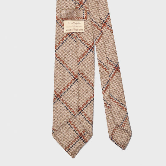 F.Marino Handmade Wool Tie Drapers Italy Windowpane-Wools Boutique Uomo