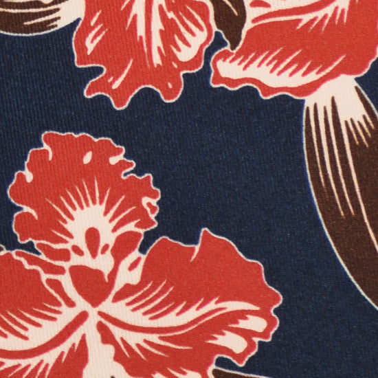 F.Marino Hawaiian Silk Tie 3 Folds Blue-Wools Boutique Uomo