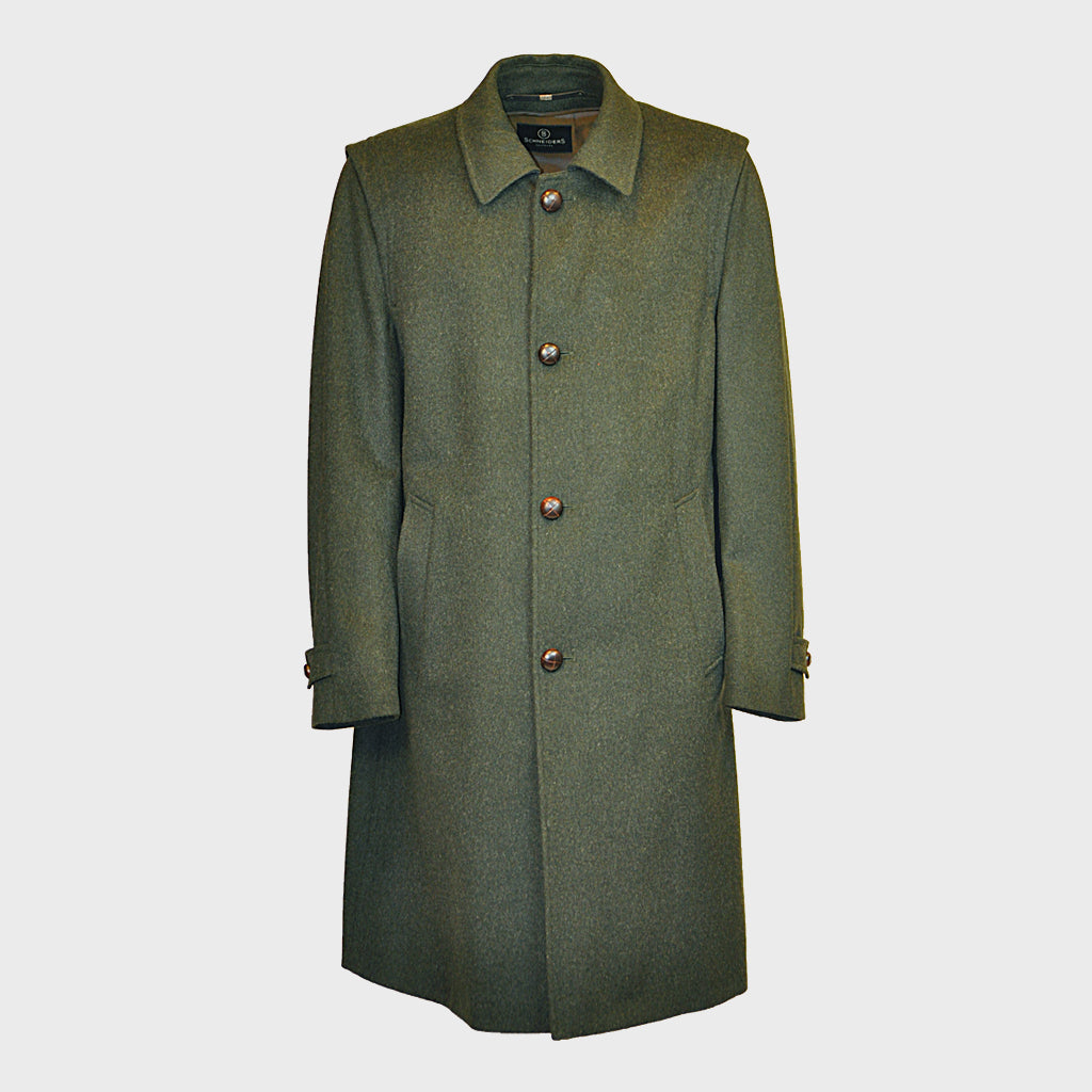 Schneiders Men's Loden Coat Hubertus Oliv Green-Wools Boutique Uomo